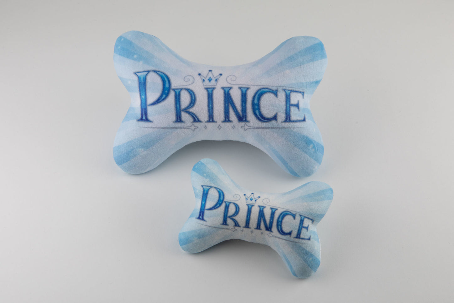 Barker's Bowtique Prince Plush Squeaker Bone Dog Toy - Medium
