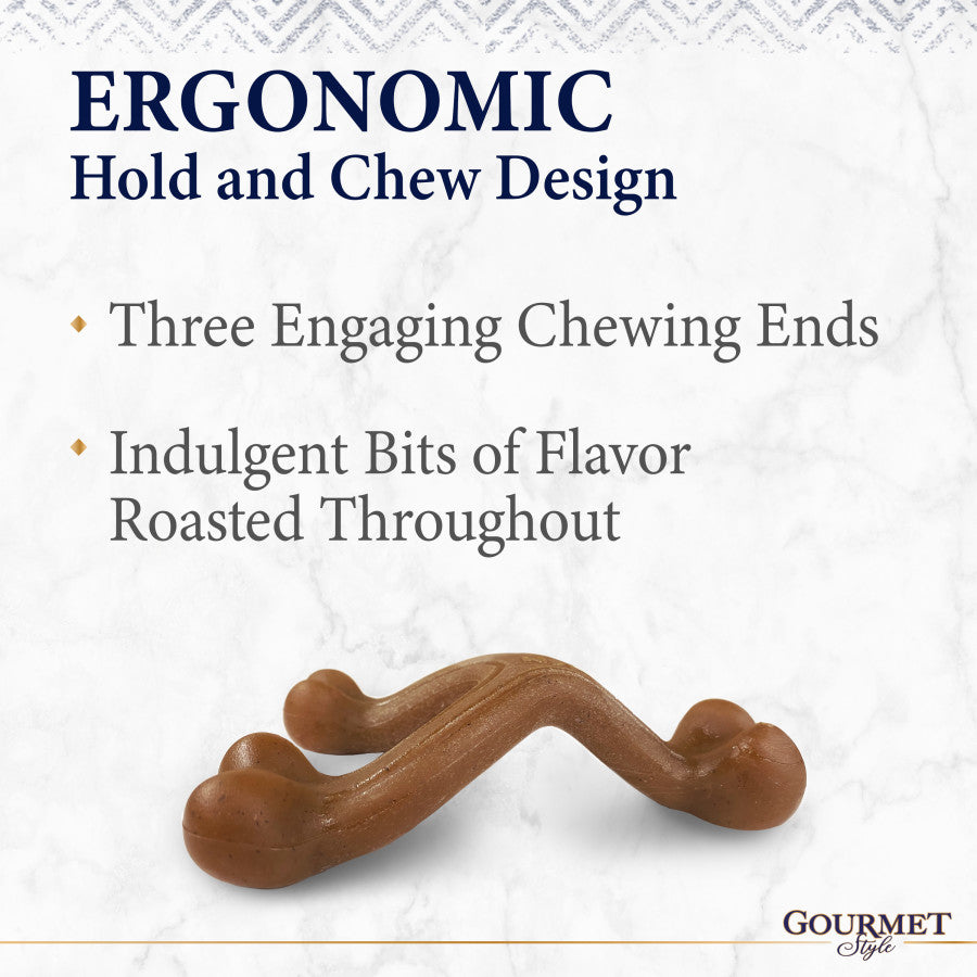 Nylabone Gourmet Style Strong Chew Wishbone Chew Toy - Bacon Flavor (Small/Regular)
