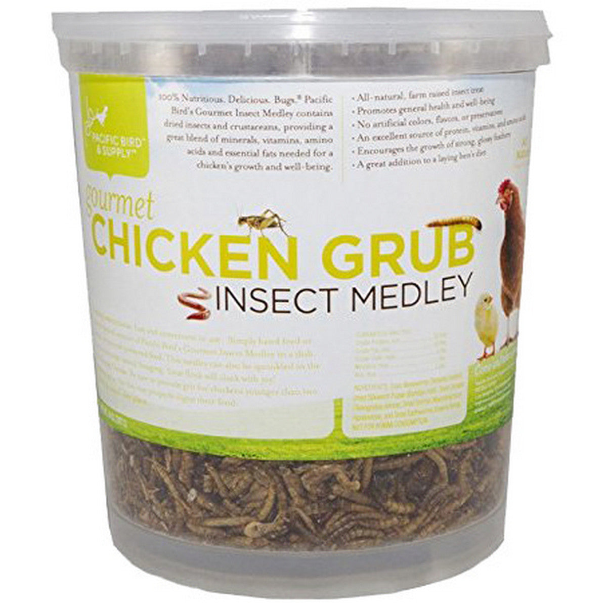 Pacific Bird & Supply Co. Gourmet Chicken Grub Deluxe Insect Medley - Bucket