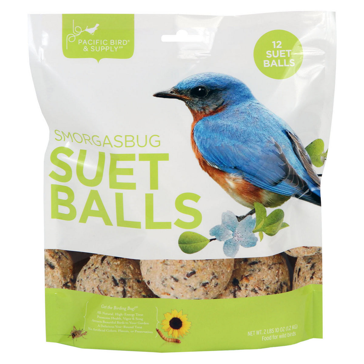 Pacific Bird & Supply Co. Smorgasbug Suet Balls, 12 pk
