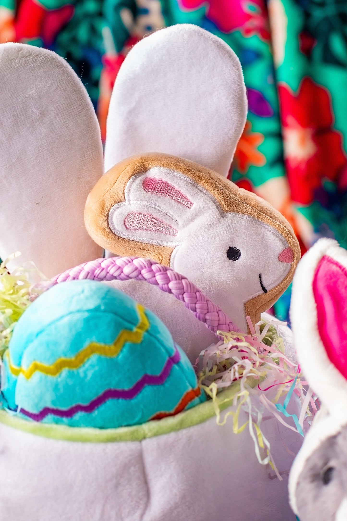 Midlee Plush Easter Egg Dog Toy- Blue