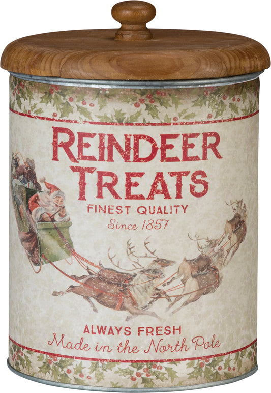Primitives by Kathy Reindeer Treats Canister- 1 Container