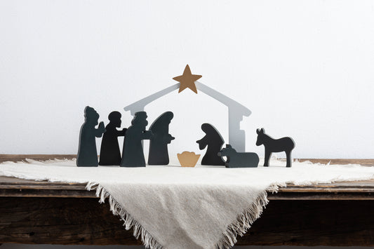 Primitives by Kathy Nativity Chunky Sitter Set - 9 Pcs