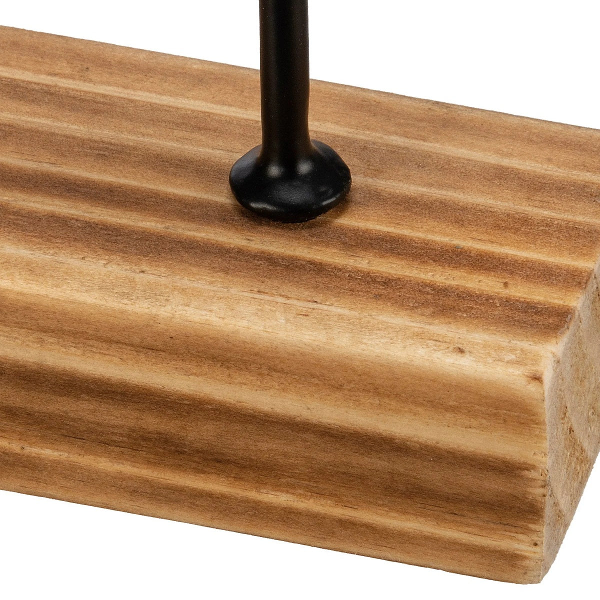 Primitives by Kathy Decorative Metal Word Art Sign with Wooden Base - Joy Sitter