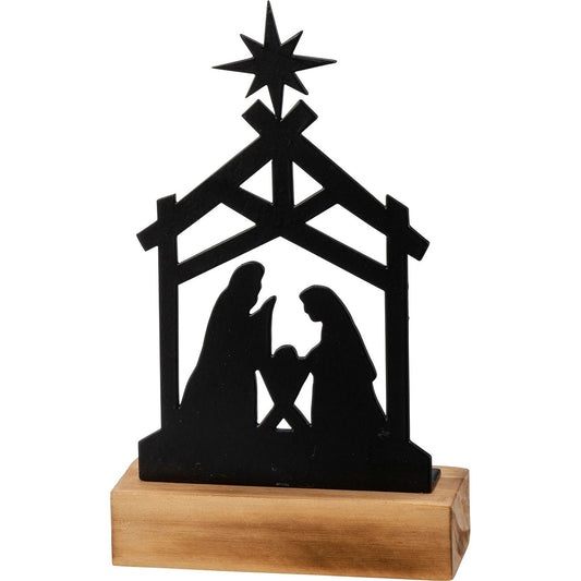 Primitives by Kathy Nativity Decoration Sitter for Christmas