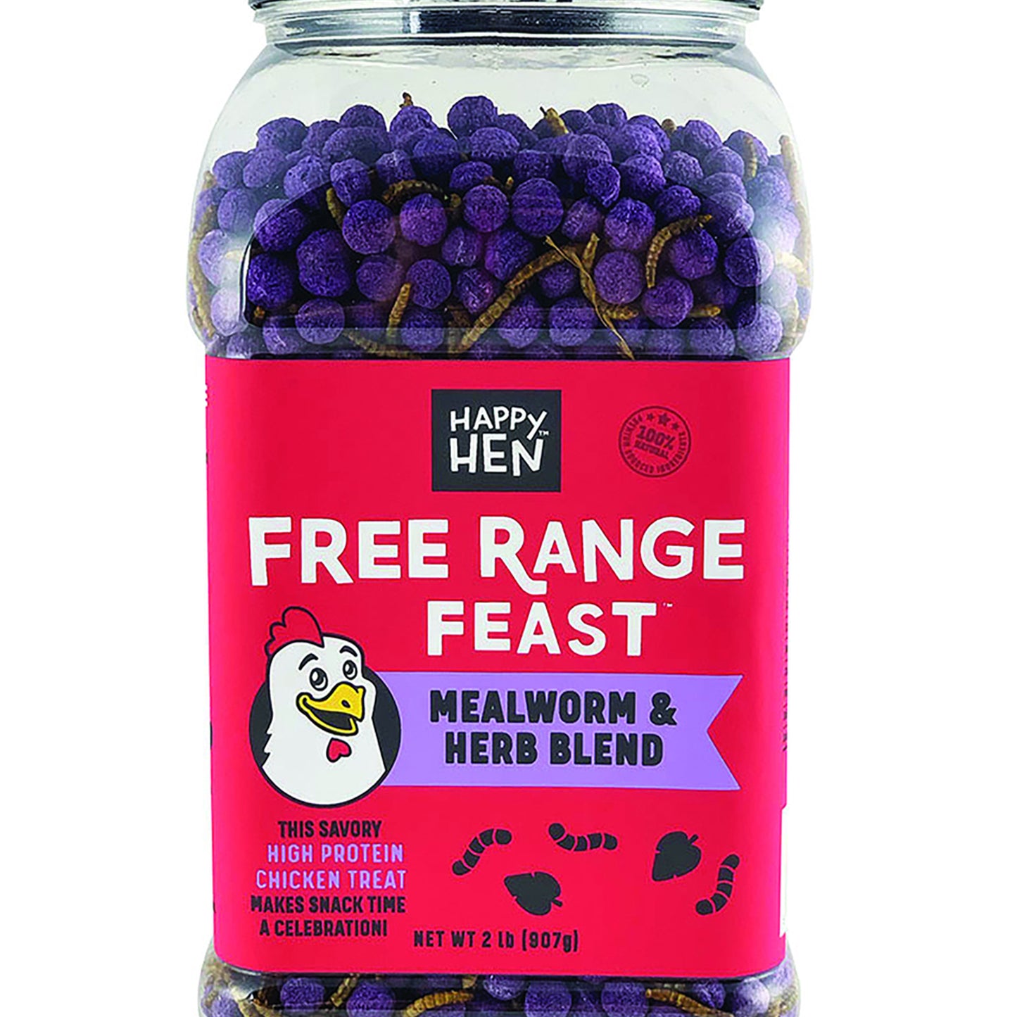 Happy Hen Treats Free Range Feast Mealworm & Herb Blend - 2 Pound