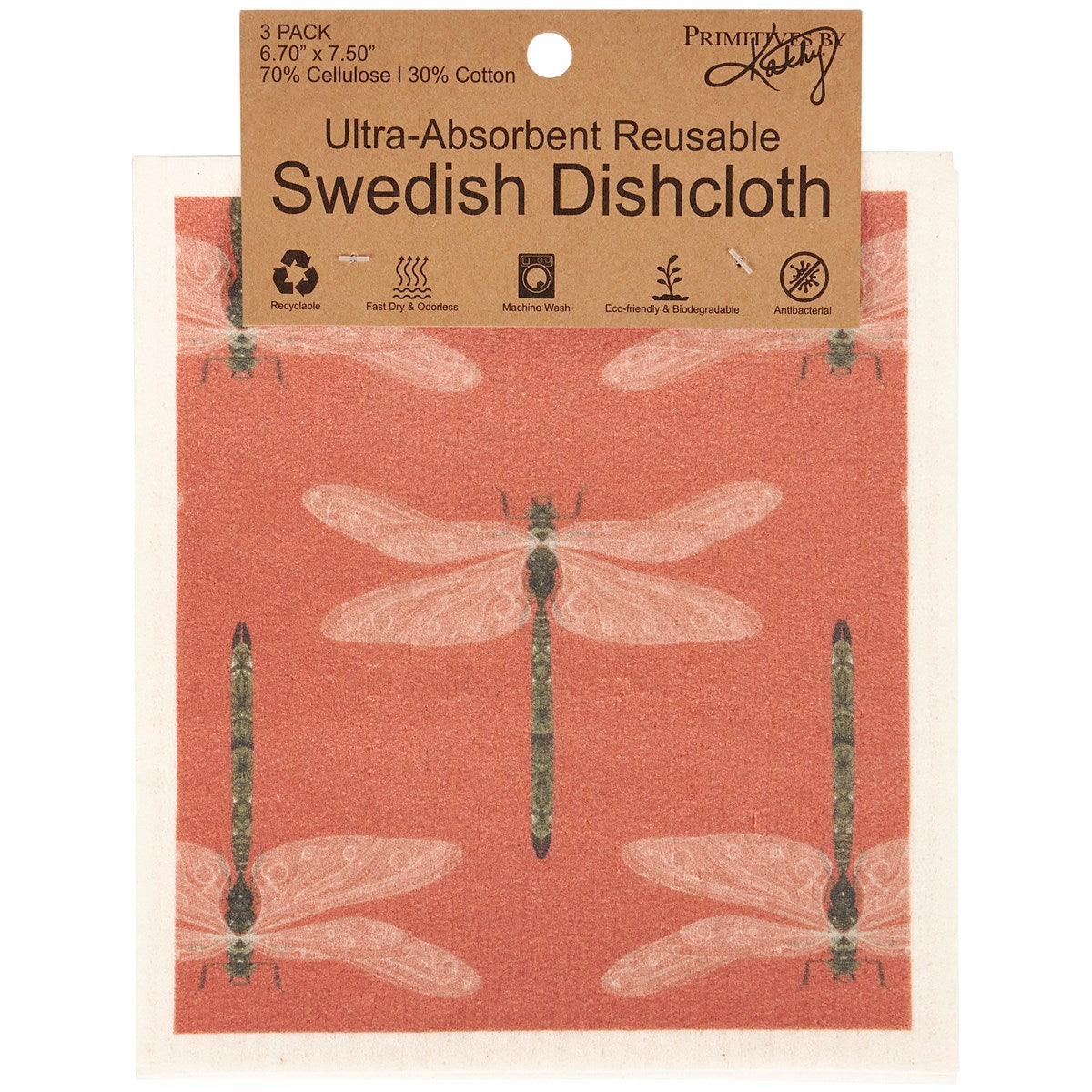 Primitives by Kathy Garden Bug Swedish Dishcloth Set