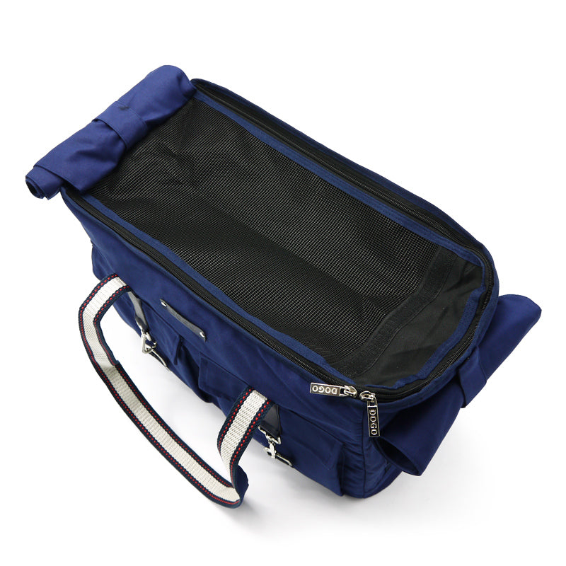 Dogo Pet Fashions Buckle Tote V2 Pet Carrier Bag - Navy Blue