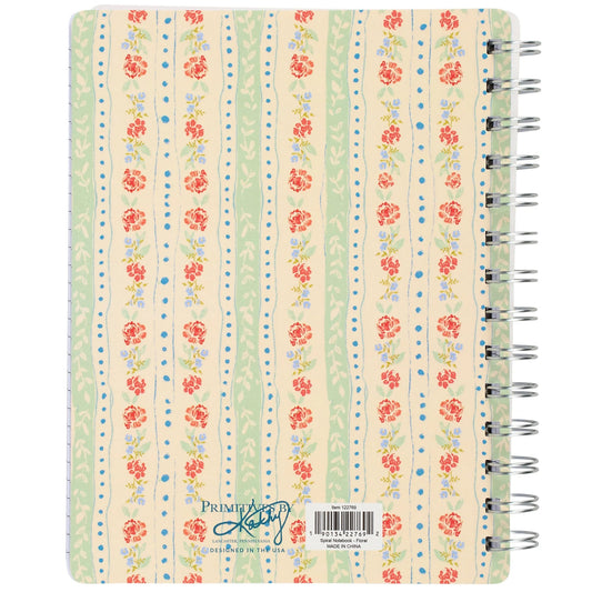 Primitives by Kathy Floral Stripe Spiral Notebook