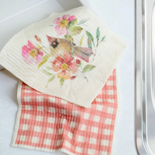 Primitives by Kathy Everyday Cardinal Swedish Cloth Set