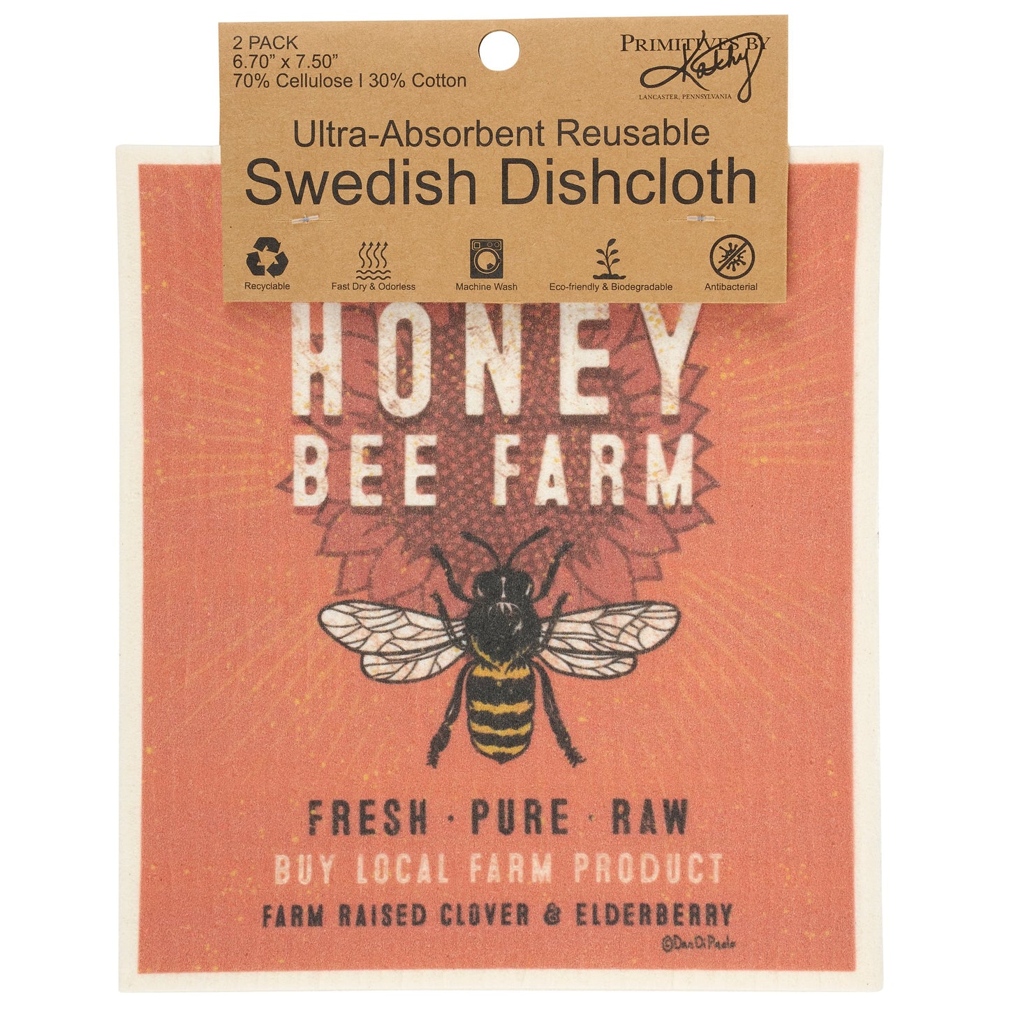 Primitives by Kathy Honey Bee Farm Swedish Cloth Set