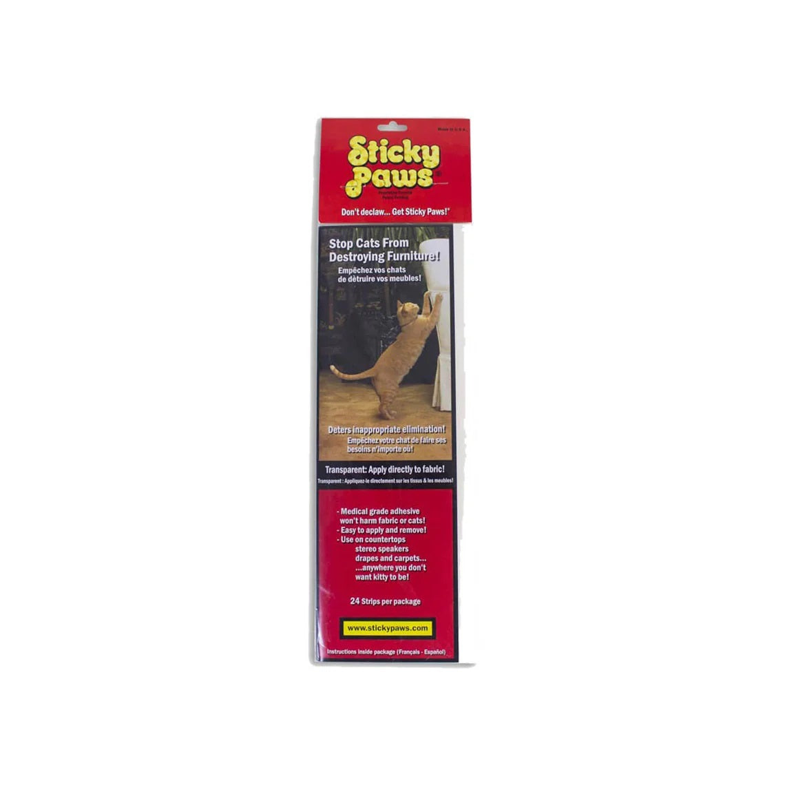 Sticky Paws Cat Scratch Control Strips Roll Transparent Tape Protect Furniture