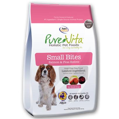 NutriSource PureVita Grain Free Small Bites Salmon and Peas Entree Dry Dog Food - 5 lbs