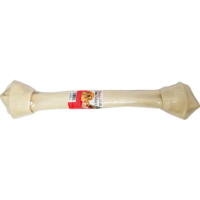 Pet Factory Happy Howlidays Super Size Rawhide Christmas Dog Bone