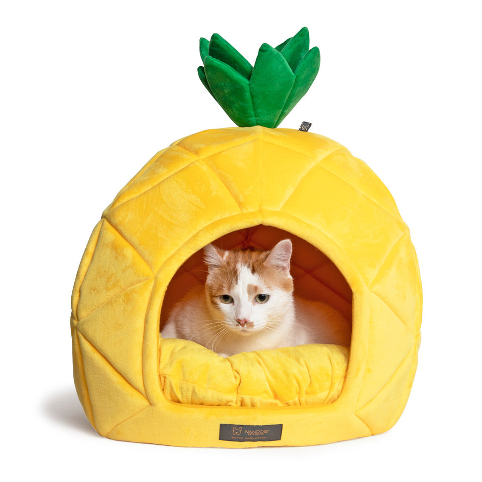 Nandog Pineapple Shape Micro Flees Pet Bed - Large