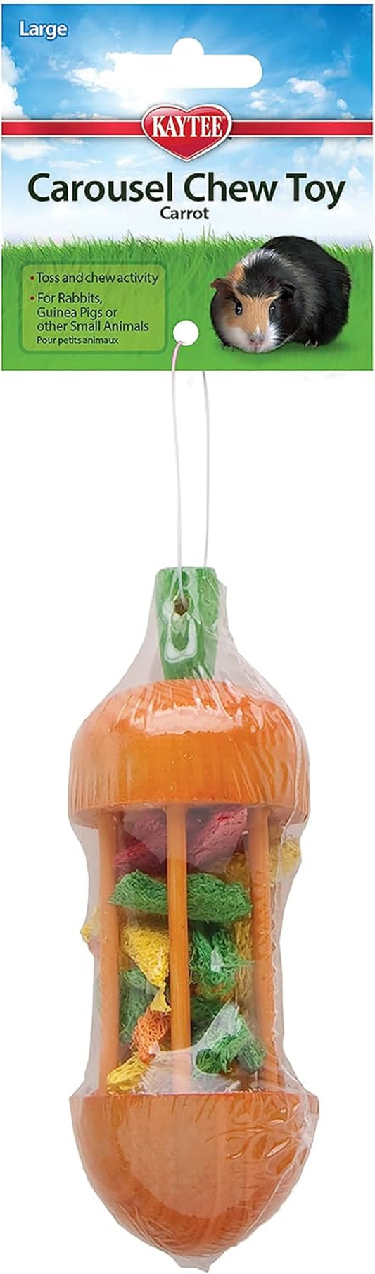 Kaytee Carousel Chew Toy - Carrot (1.75" Diameter x 4.75" High)