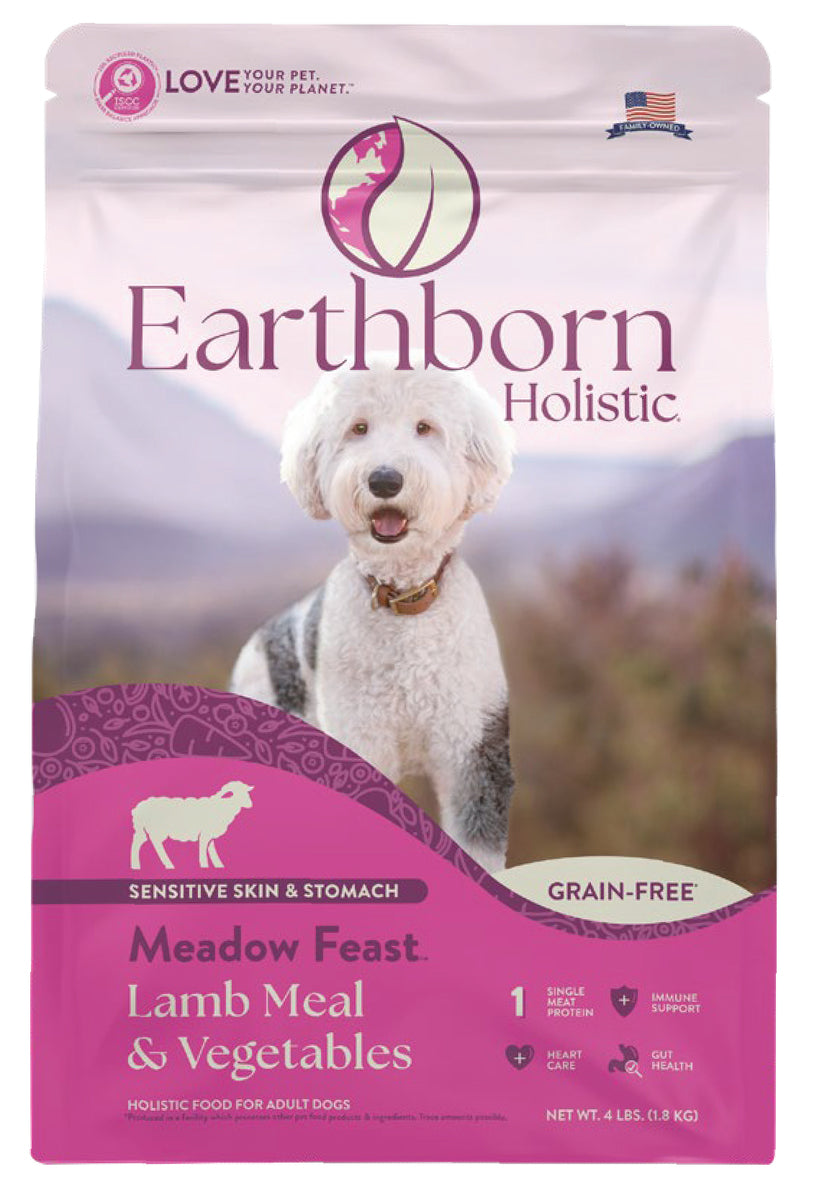 Earthborn Holistic Meadow Feast Lamb Meal & Vegetables Grain-Free Dry Dog Food - 4 Lbs