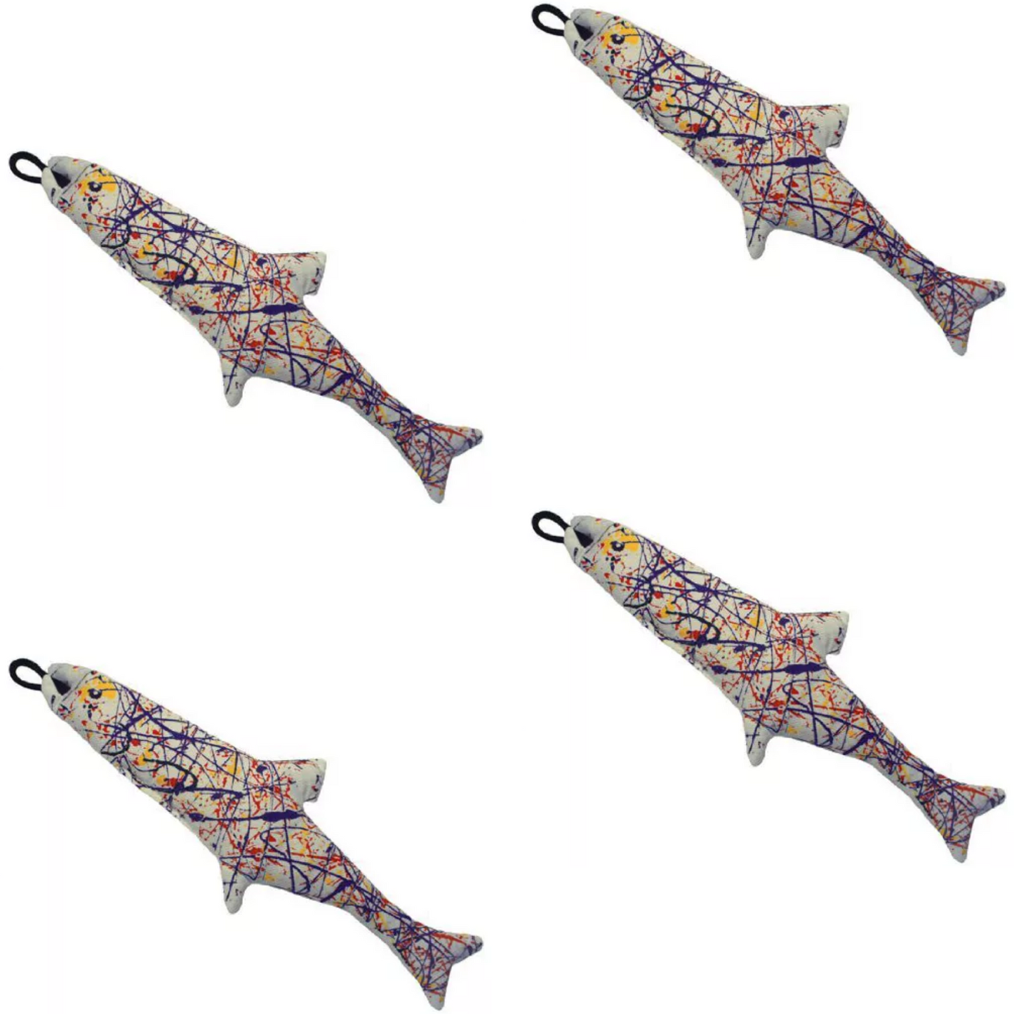 Yeowww! Catnip Pollock Fish 4 Pack | Pure Leaf & Flowertop | Cat and Kitten Toy