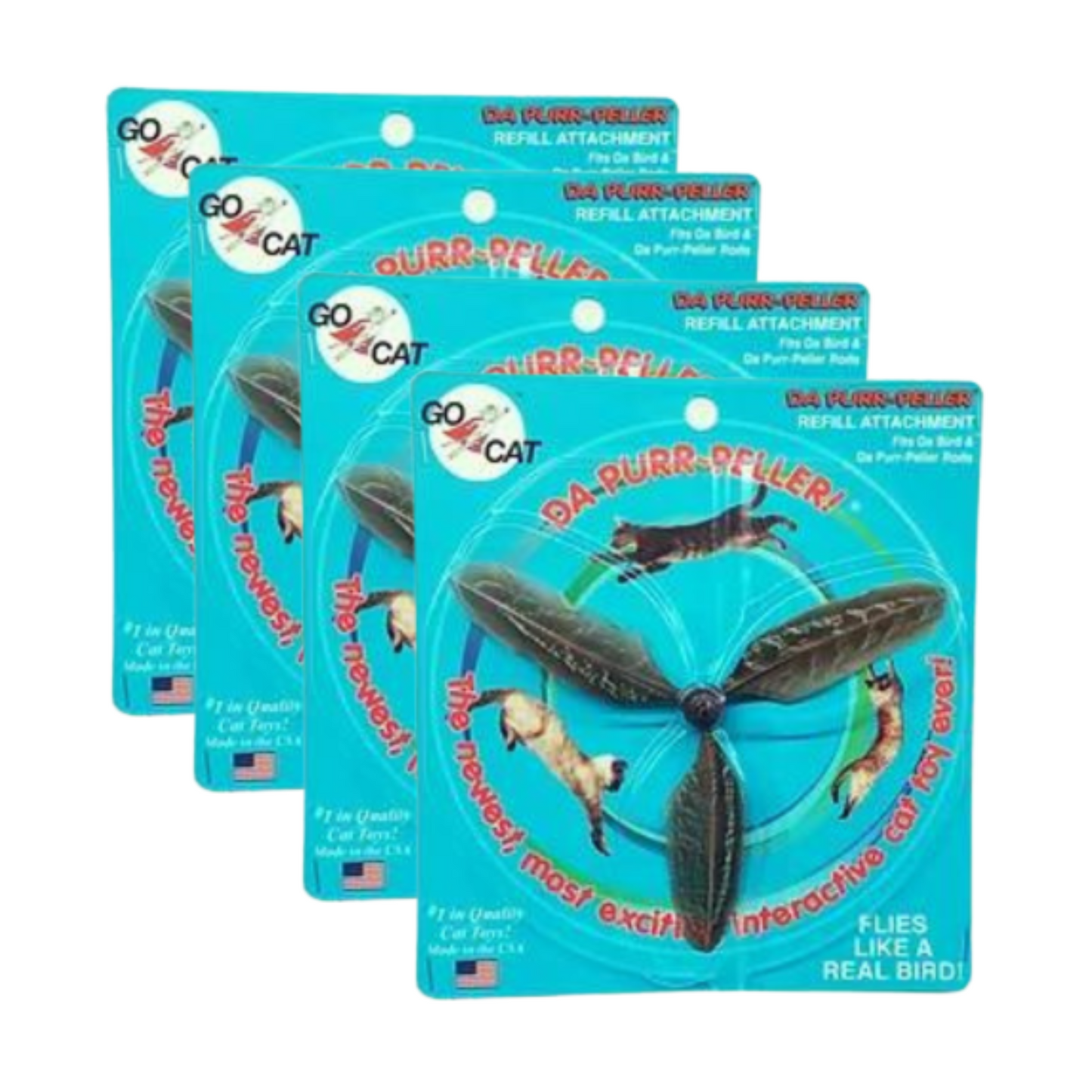 GoCat Da Purr-Peller Cat Toy Refill (4-Pack)