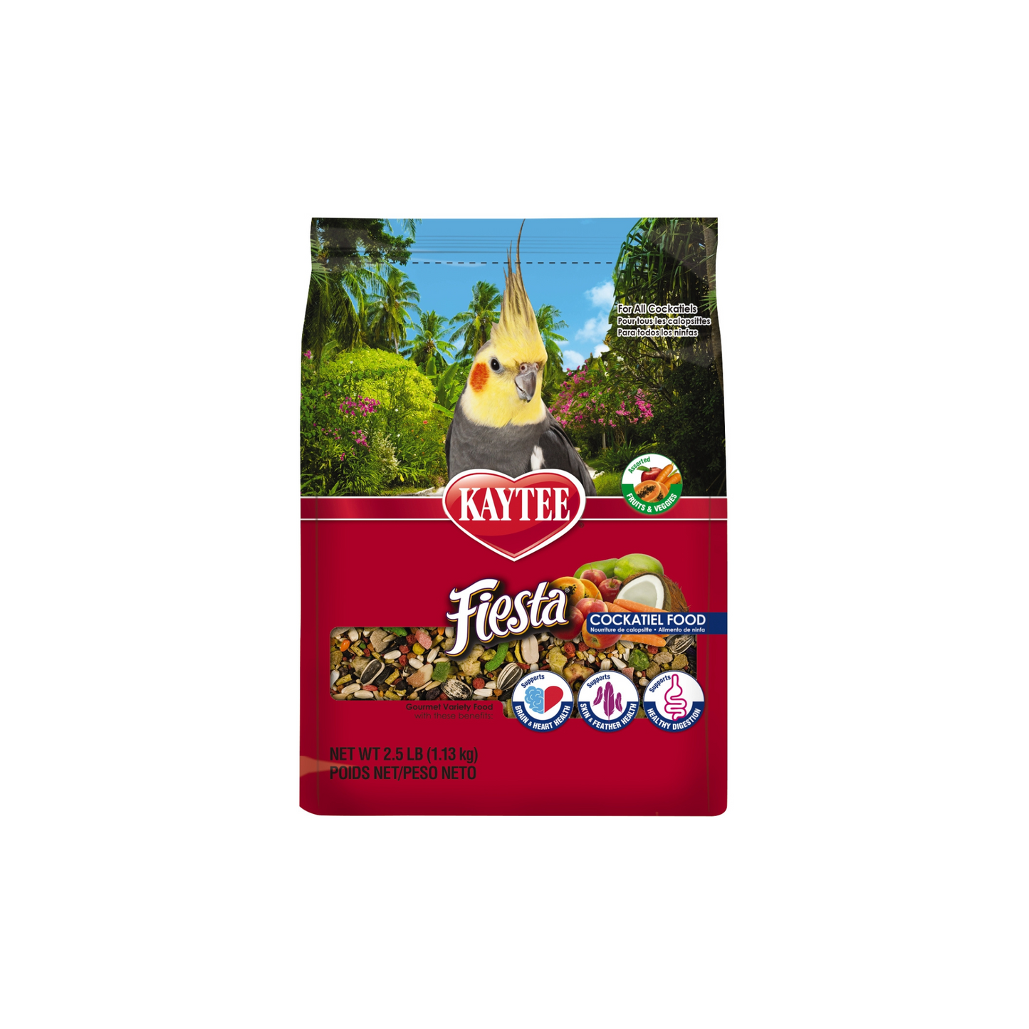 Kaytee Fiesta Max Cockatiel Bird Food- 4.5lbs