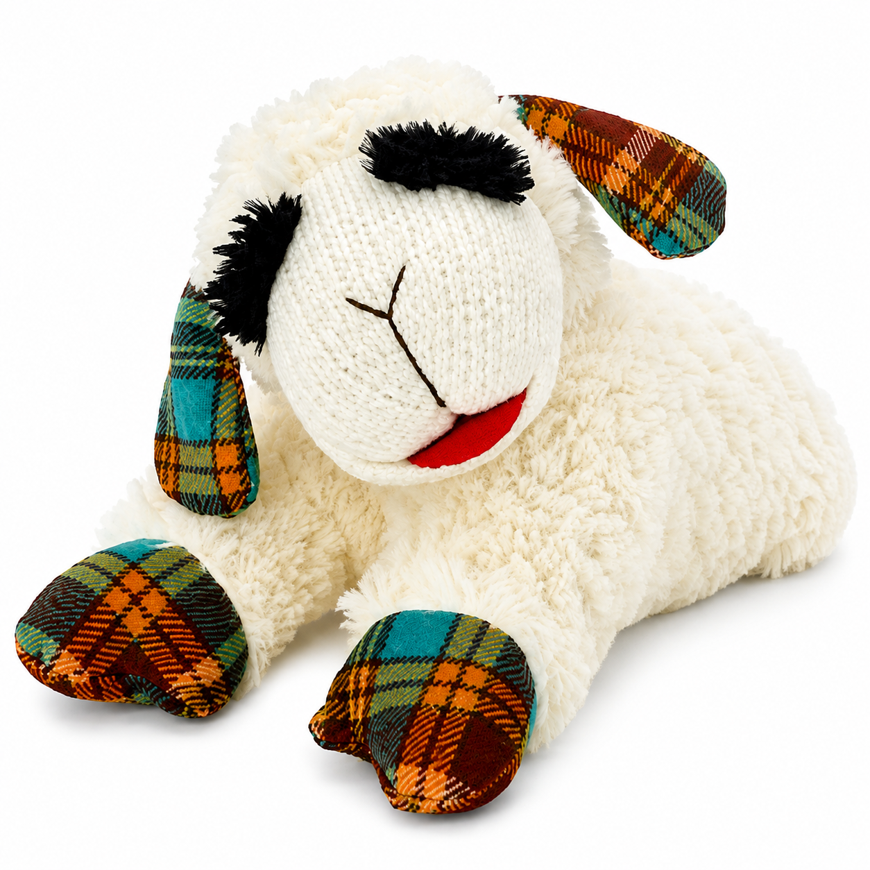 Multipet Harvest Lamb Chop Dog Toy, 10.5-in-Plaid