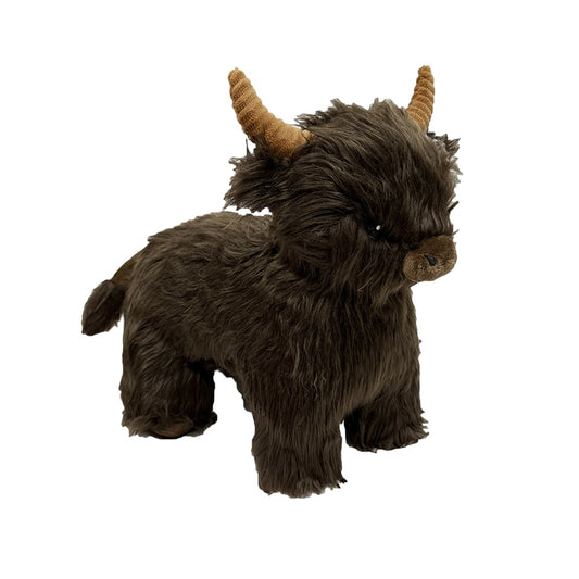 Pet Lou Highland Cow Stuffed Dog Toy, 12"
