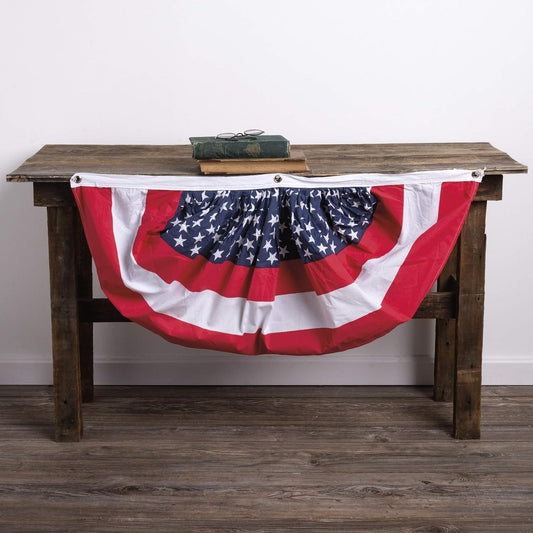 Primitives by Kathy Patriotic Bunting American Flag - 36" x 19"