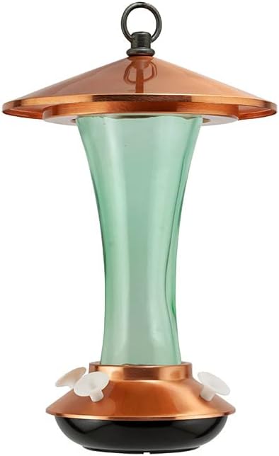 Woodlink Audubon Mid-Century Coppertop Hummingbird Feeder With Hidden Ant Moat - 16 Oz