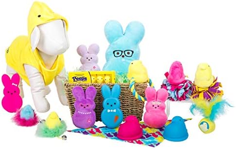 Peeps for Pets Plush Bunny Purple Lady Squeaky Dog Toy - Medium
