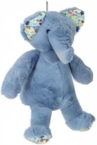 Petlou Plush Crinkle Interactive Stuffed Dog Squeaky Toys - 15" (Promo Elephant - Blue)