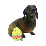Midlee Plush Easter Egg Dog Toy with Squeaker (Yellow)-Large