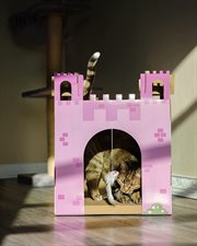 Midlee Pink Princess Castle Cat Scratcher House