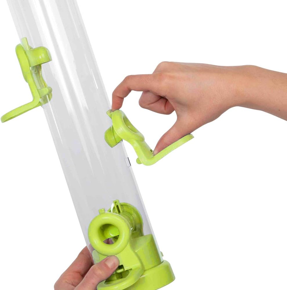 Jacobi Jayne Lime Flo Tube Seed Bird Feeder 4 Port