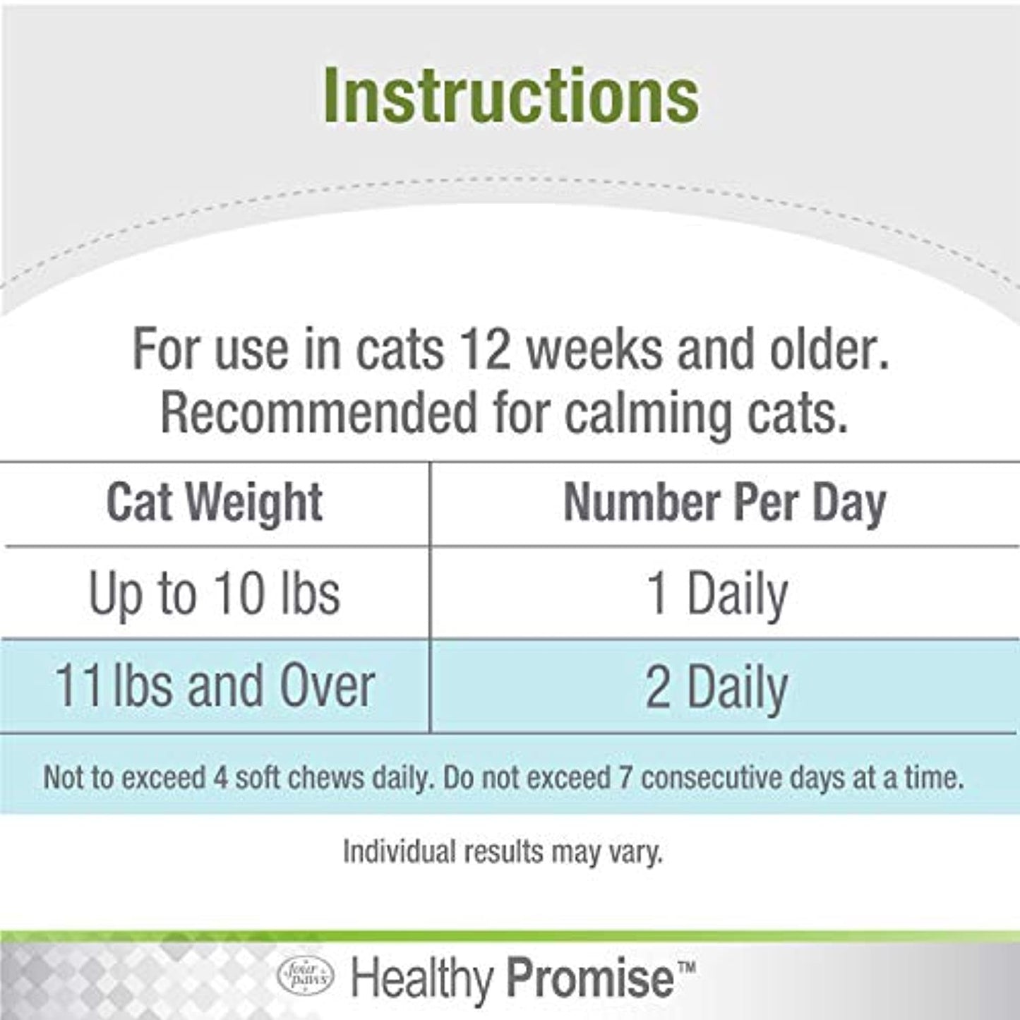 Four Paws Healthy Promise Cat Calming Chews - 110Ct