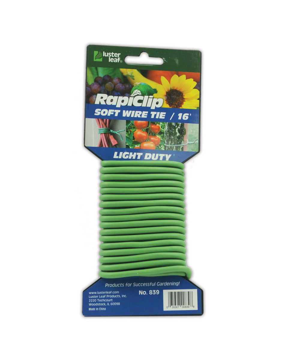 Luster Leaf Rapiclip Soft Wire Tie 16' Light Duty - Green