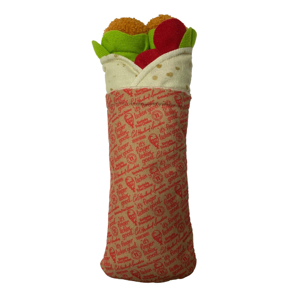 Ethical/Spot KFC Plush Chicken Wrap 11" Dog Toy