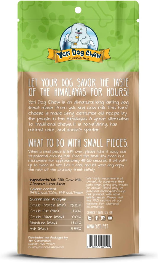 Yeti Dog Chew Coconut Dog Chews Treats- Large, 3.5 oz