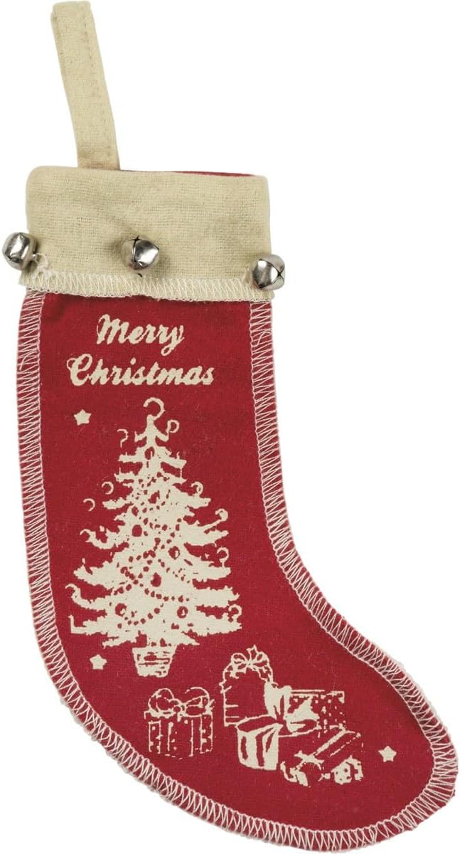 Primitives By Kathy Retro Christmas Felt Stocking Ornaments Set of 3