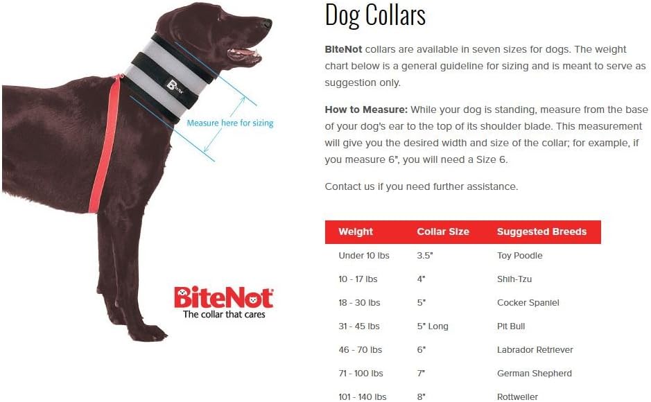 KVP BITENOT Cervical Dog Collar 8" W x 32" L