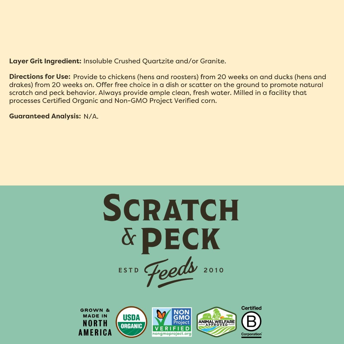 Scratch and Peck Feeds Cluckin Good Layer Grit for Chickens and Ducks - 7 lbs