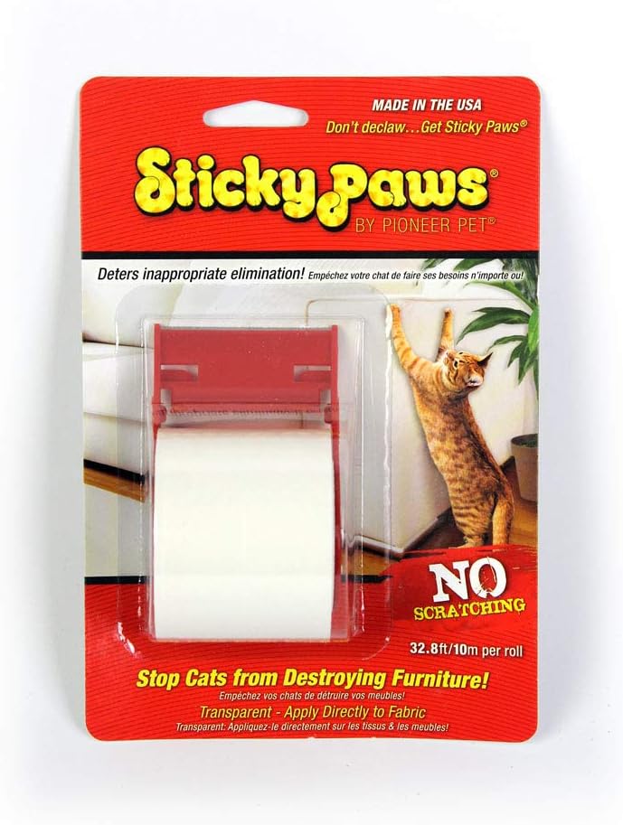Sticky Paws on a Roll Stop Cats Destroying Furniture Anti Scratch Training