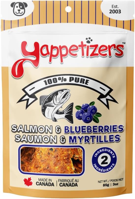 Yappetizers Treat Company salmon and blueberries Dog Treat -3oz
