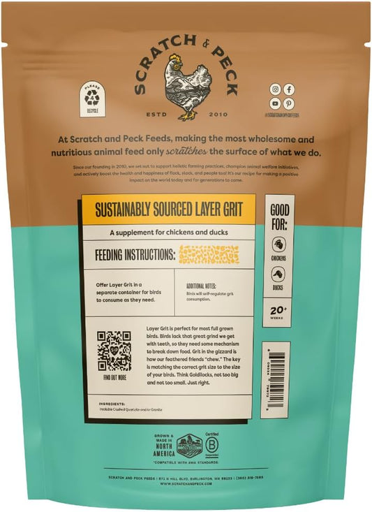 Scratch and Peck Feeds Cluckin Good Layer Grit for Chickens and Ducks - 7 lbs