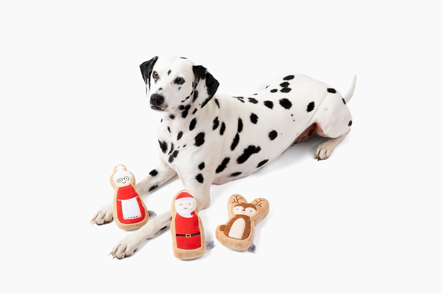 Midlee Vintage Christmas Plush Stick Dog Toys- Pack of 3