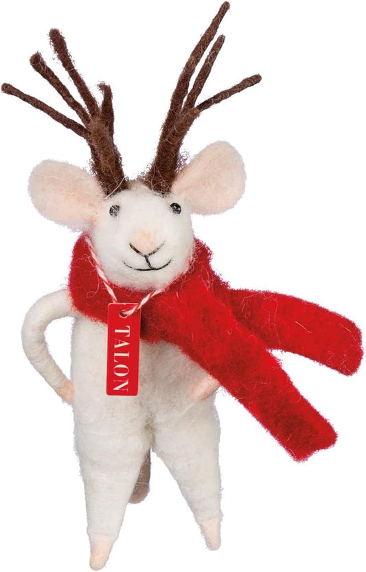 Primitives by Kathy 4" Reindeer Mouse Critter Holiday Decor Ornament or Village Figure
