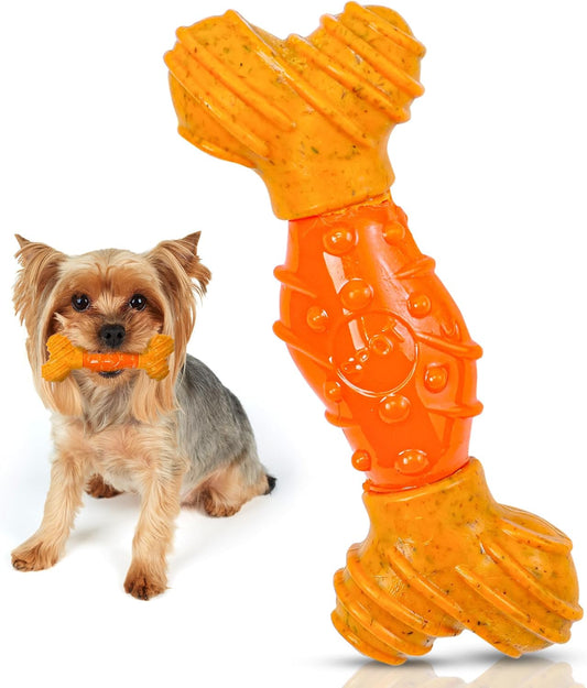 ETHICAL/SPOT Bam-Bone Dental Bone Peanut Butter Flavor Chew Toy - 6"