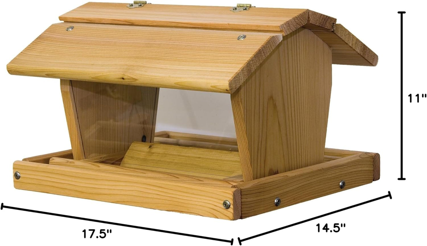 Stovall Cedar Barn Flip Top Mixed Bird Feeder
