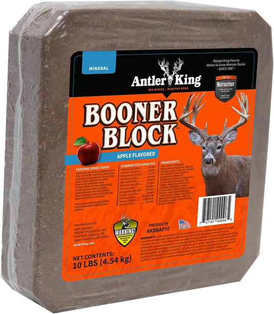 Antler King Apple Flavored Booner Block for Deer Year-Round Long-Range Attractant - 10 LB