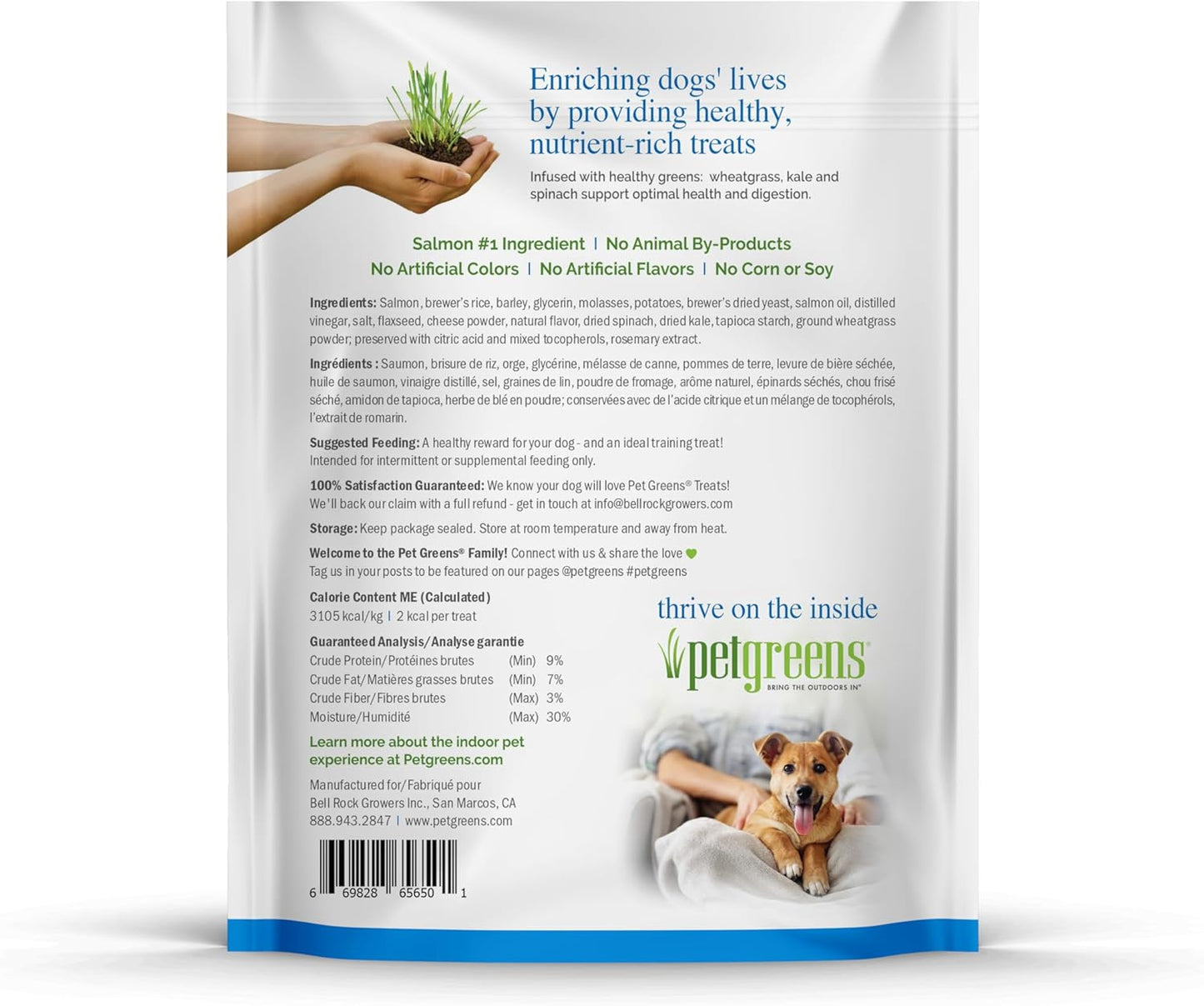 Pet Greens Bell Rock Li'l Treats Healthy Salmon Dog Treat - 6oz