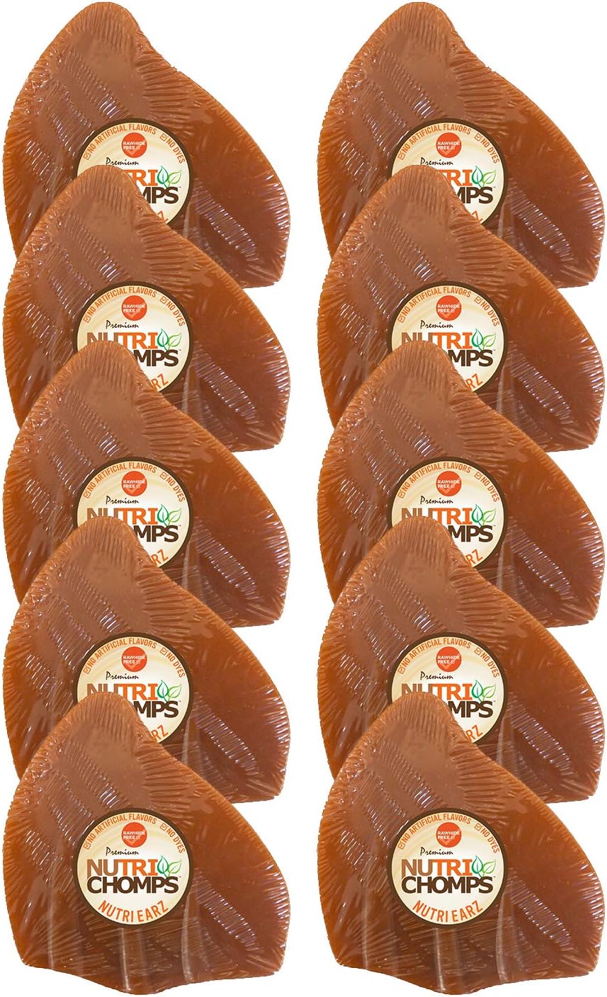 Nutri Chomps Pig Ear Shaped Dog Treat Chicken Flavor